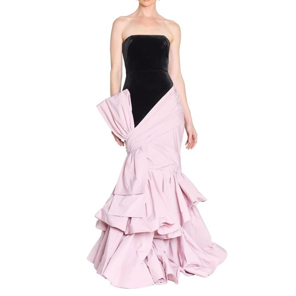 Marchesa Notte Womens Gown, Black